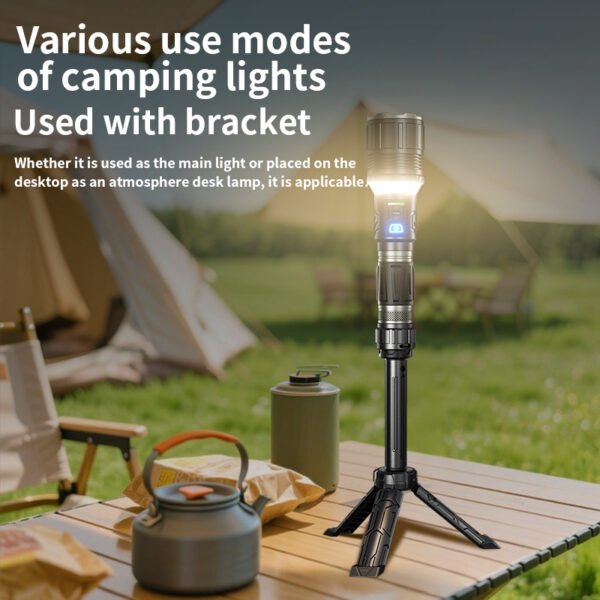 跨境新品50W LED超亮远射手电筒带野营26800电池户外强光手电筒